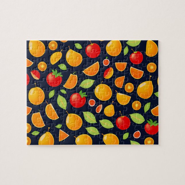 Orange, Yellow, Red and Green Fruits Jigsaw Puzzle (Horizontal)