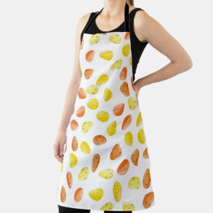 ORANGE & YELLOW SPECKLED WATERCOLOR EASTER EGGS APRON