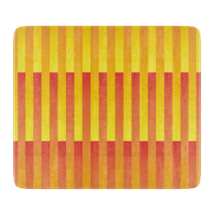 Orange Yellow Striped Pattern Cutting Board