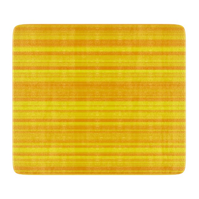 Orange Yellow Stripes Cutting Board (Front)