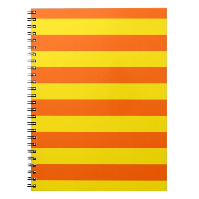 Orange Yellow Stripes Design  Notebook (Front)