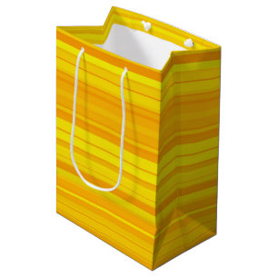 Orange Yellow Stripes Medium Gift Bag