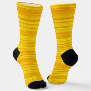 Orange Yellow Stripes Seamless Pattern Socks