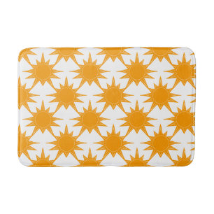 Orange Yellow Sunny Suns Bath Mat