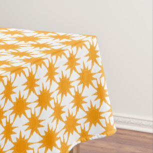 Orange Yellow Sunny Suns Tablecloth