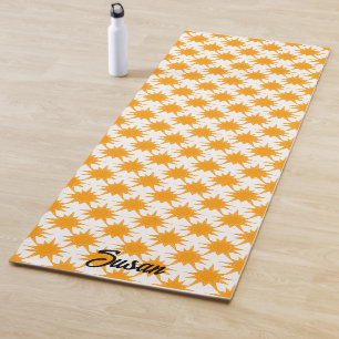 Orange Yellow Sunny Suns Yoga Mat