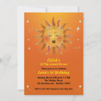 Orange Yellow Trip Around the Sun 1st Birthday