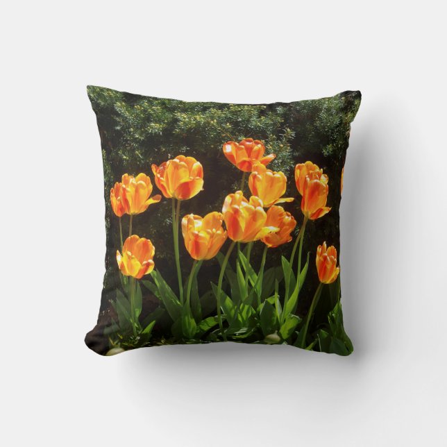 Orange/Yellow Tulips Cushion (Front)