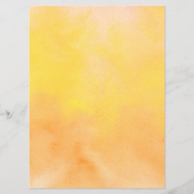 Orange Yellow Watercolor Watercolor Art Painting  Programme (Front)