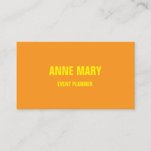 Orange Yellow Wedding Event Planner Colourful 2025 Business Card