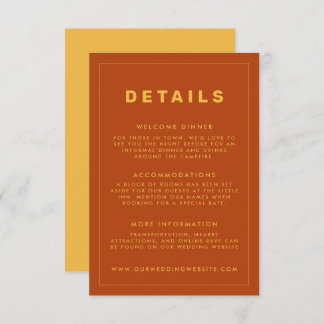 Orange + Yellow Wes Anderson Inspired Detail Card