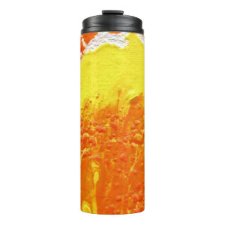 Orange Yellow White Abstract  Thermal Tumbler