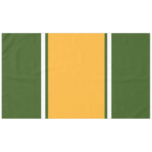 Orange Yellow White Forest Green Racing Stripes Tablecloth