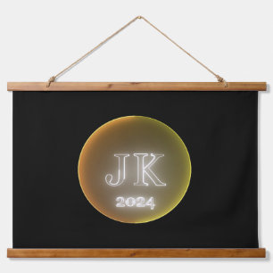 Orange Yellow Wood Topped Wall Tapestry