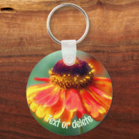 Orange Yellow Zinnia Daisy Flower Personalised