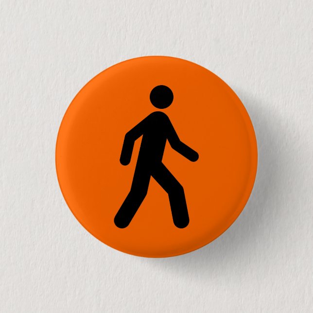 orange you glad 3 cm round badge (Front)