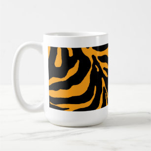 Orange Zebra Stripe Animal Print Coffee Mug