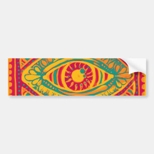 Orange Zest Gypsies Eye Bumper Sticker