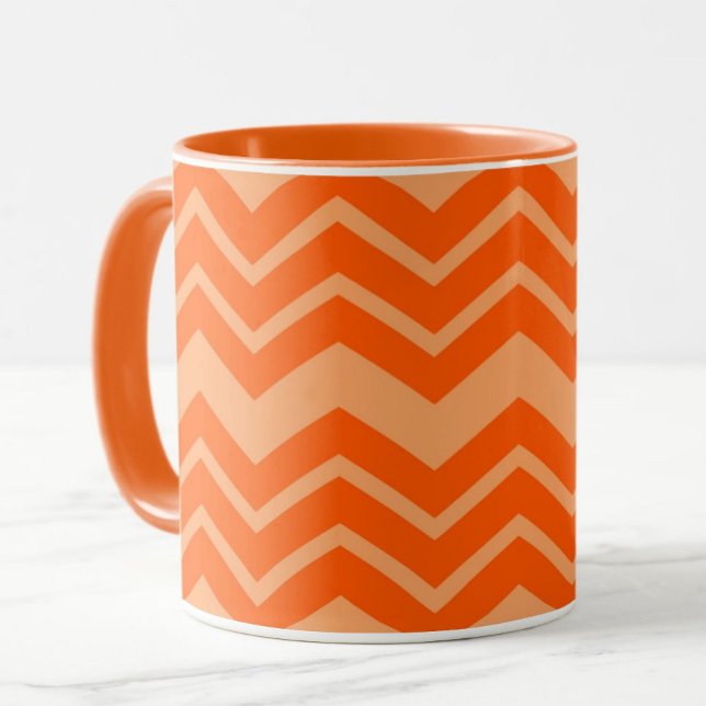Orange Zigzag Chevron Pattern Design  Mug (Creator Uploaded)