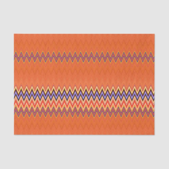 Orange Zigzag Tissue Paper (Front)