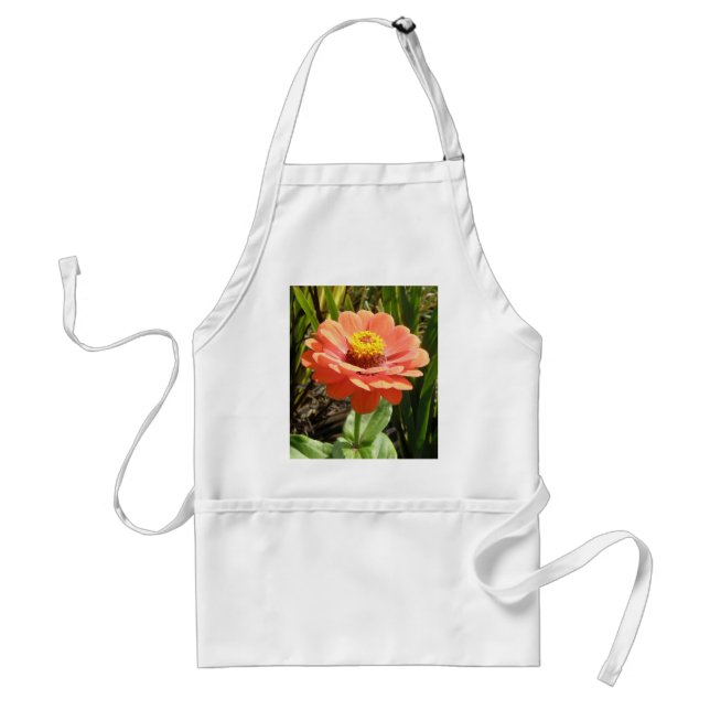 Orange Zinnia Flower Apron (Front)