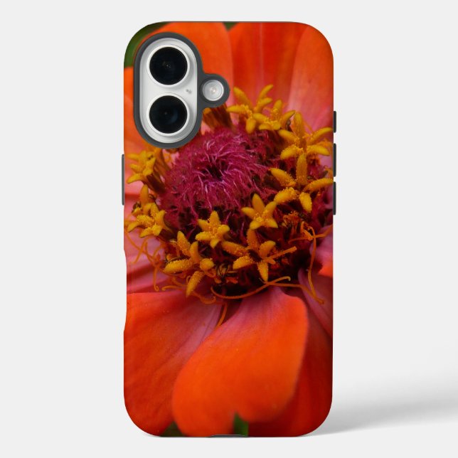 Orange Zinnia Wildflower Nature Floral Case-Mate iPhone Case (Back)
