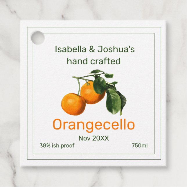  Orangecello label | vintage orange illustration (Front)