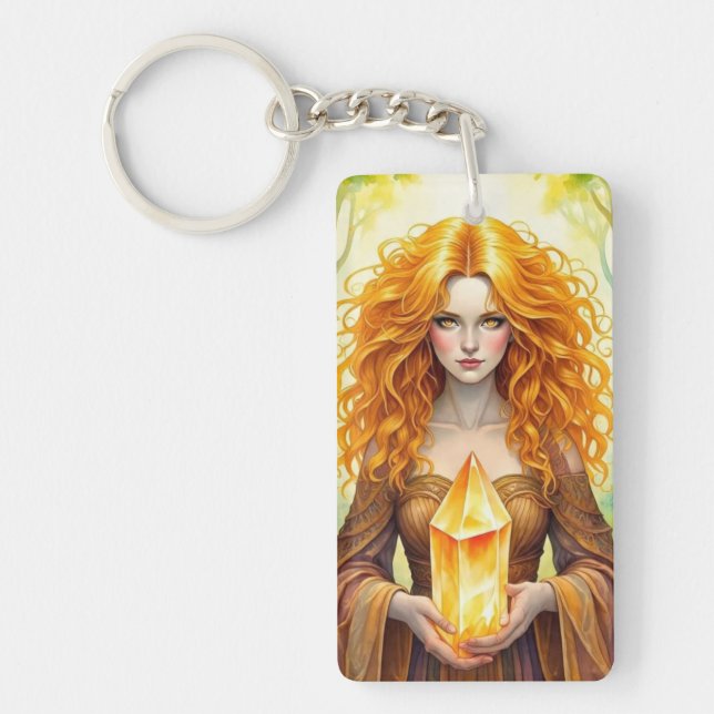 OrangeCrystalWitch Key Ring (Front)