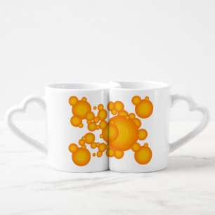 Oranger 70s styling circles like bubbles coffee mug set