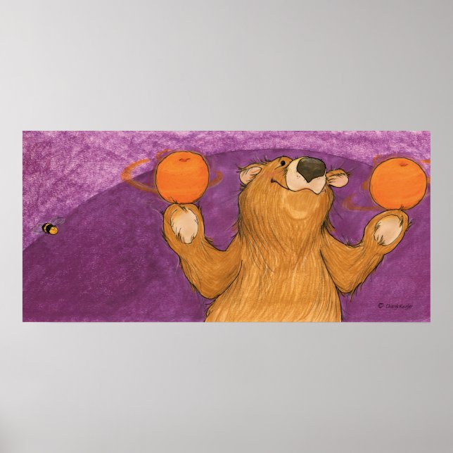 Oranges and a Bear / Poster Artist Print (Front)