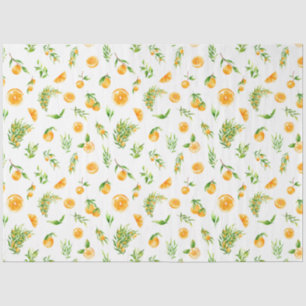 Oranges and Foliage Pattern Tissue Paper