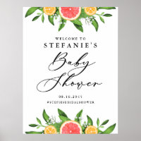 Oranges and Grapefruits Summer Baby Shower