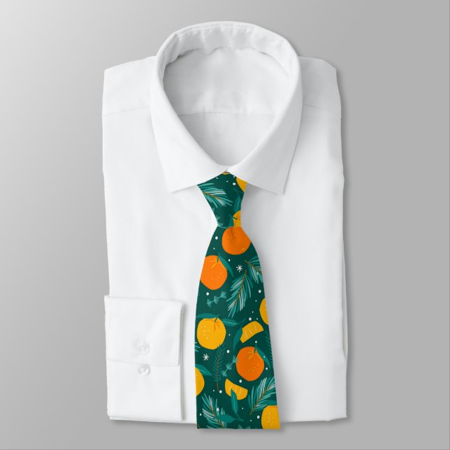 Oranges and lemons winter fruit tie (Tied)