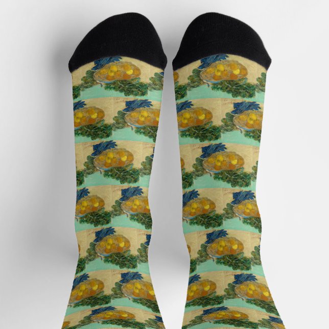 Oranges and Lemons with Blue Gloves by Van Gogh Socks (Top)