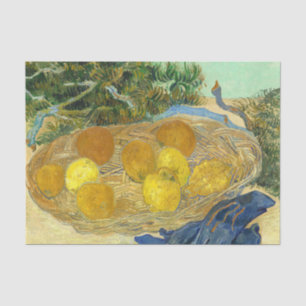  Oranges and Lemons with Blue Gloves by Van Gogh Tissue Paper