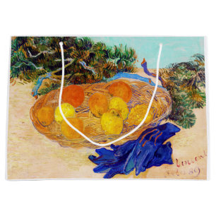 Oranges and Lemons with Blue Gloves, Van Gogh Large Gift Bag