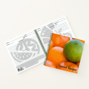 Oranges and Lime Close-Up Photograph Notebook