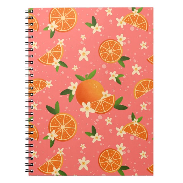 Oranges and orange blossom joy notebook (Front)