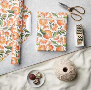 Oranges Baby Shower Wrapping Paper