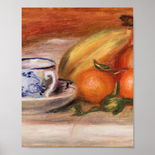 Oranges Bananas and Teacup by Pierre-Auguste Renoi Poster