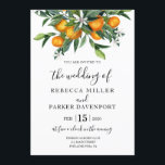 Oranges botanical Wedding invitation<br><div class="desc">Oranges Wedding invitation card. Find out the Tangerine oranges wedding invitation suite and matching items in our shop!</div>