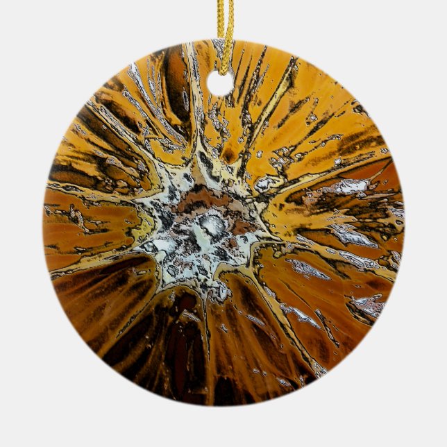 ORANGES CERAMIC TREE DECORATION (Front)