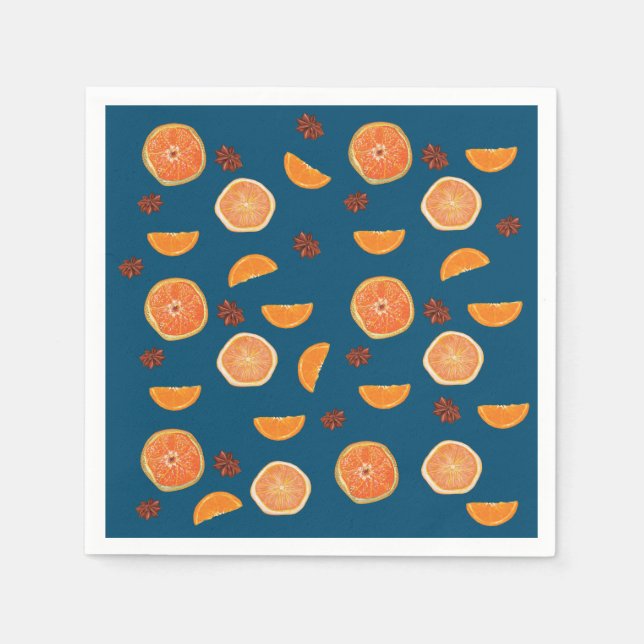 Oranges  & Cinnamon Napkin (Front)