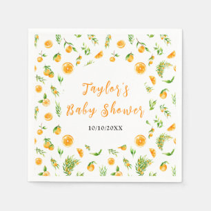 Oranges Citrus Baby Shower Napkin