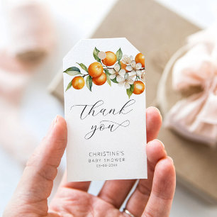 Oranges Citrus Baby Shower Thank You Gift Tags