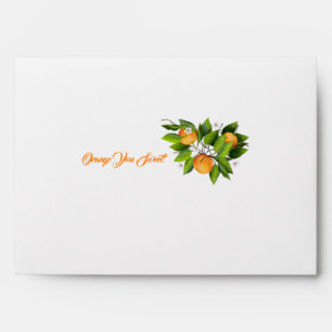 Oranges Citrus Fruit Floral Envelope