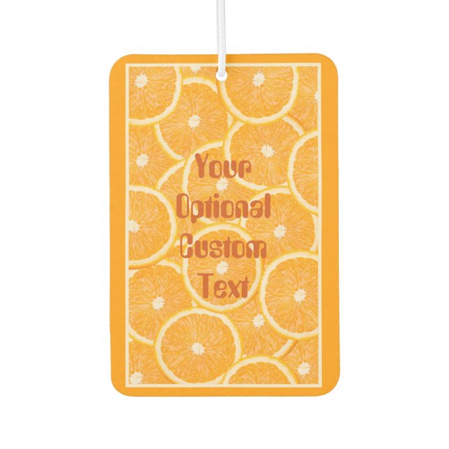 Oranges custom air freshner car air freshener (Front)