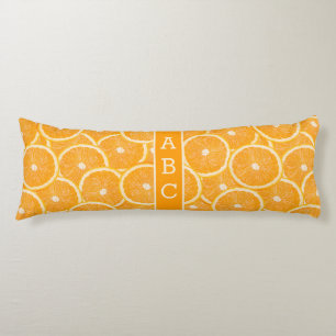 Oranges custom monogram body cushion