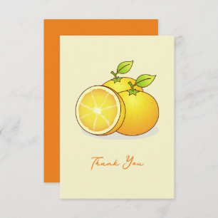 Oranges cute fruit card