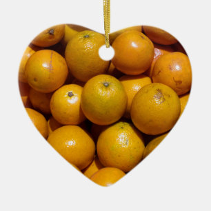 Oranges fruit Florida market orange Ceramic Tree Decoration
